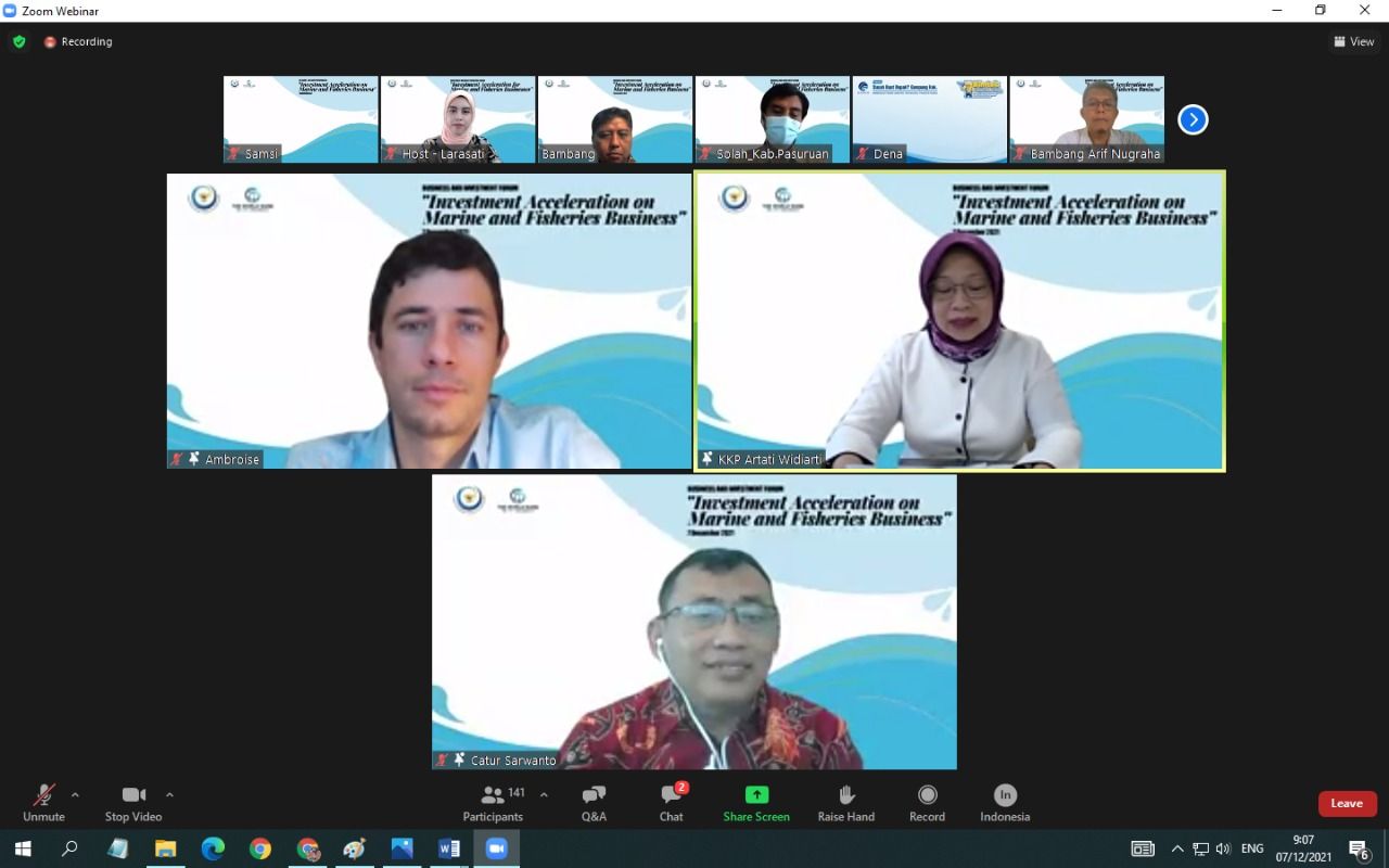 podiumnews.com-KKP Tawarkan Investasi Berkelanjutan Bidang Budidaya Udang dan Pengalengan Ikan